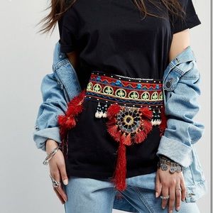 Tassel and bead belt